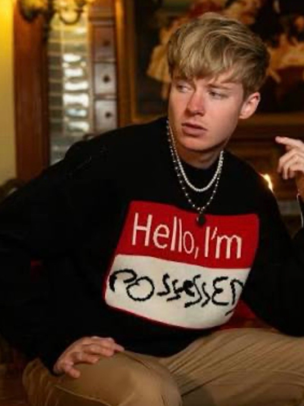 NWT XPLR Sam & Colby Hello Im Possessed crewneck sweater size XXL